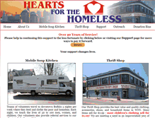 Tablet Screenshot of heartsforthehomeless.org